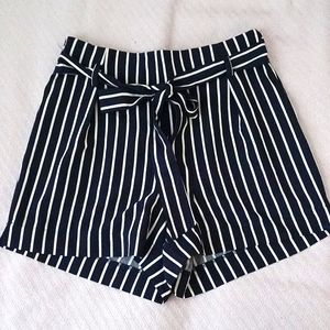 Have Navy and White Striped Shorts